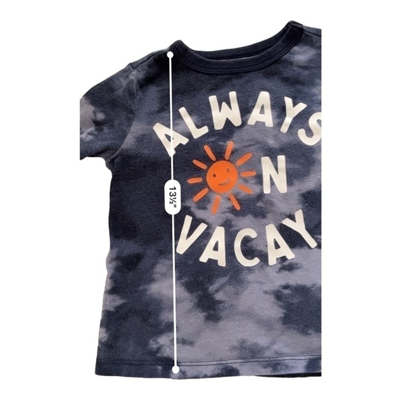 OLD Navy casual blue watercolor graphic design shirt/pullover long sleeves Boy3T - Picture 8 of 12
